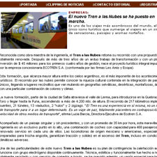 Medios y Empresas website